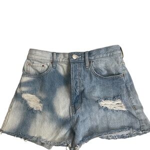 Pacsun Women’s Blue Ultra High Rise Vintage Button‎ Fly Denim Cut-Off Shorts 26